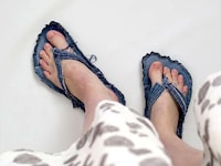 Upcycled Blue Jean Slippers Image 4