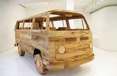 Nostalgically Iconic Wood Sculptures