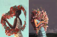 Lovely Flower-Faced Illustrations