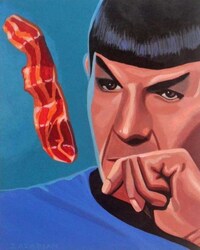 Bacon-Themed Sci-Fi Paintings Image 2