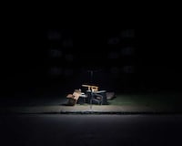 Nighttime Garbage Photography Image 2