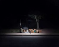 Nighttime Garbage Photography Image 4