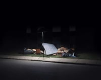 Nighttime Garbage Photography Image 6