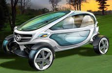 Sleek Futuristic Golf Carts