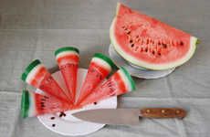 Illusory Watermelon-Shaped Candles