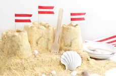 Beachy Sand Castle Cakes