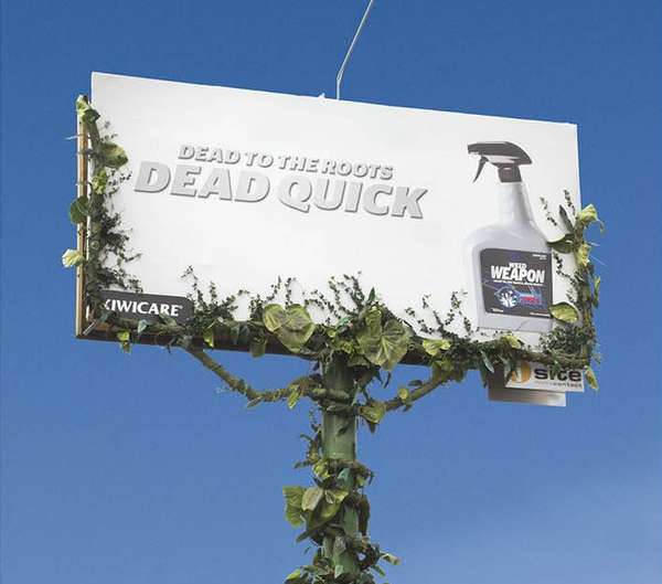 Weed-Eradicating Billboards
