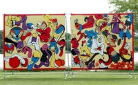 Vibrantly Cartoonish Street Art Image 2