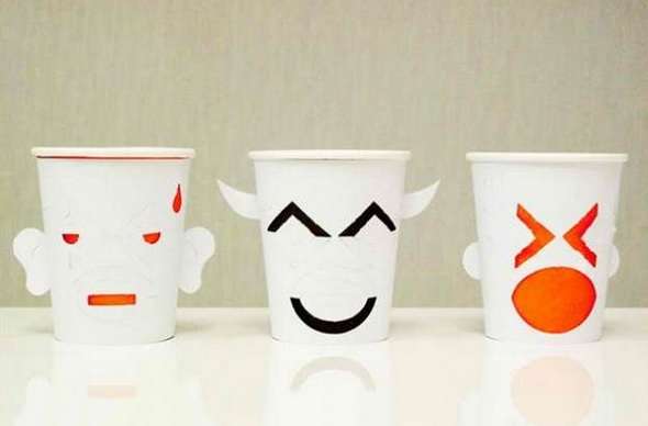 Interactive Emoji Cups