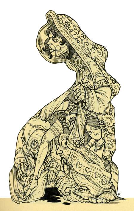 Fused Abstract Illustrations