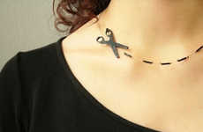 Scissor Direction Necklaces