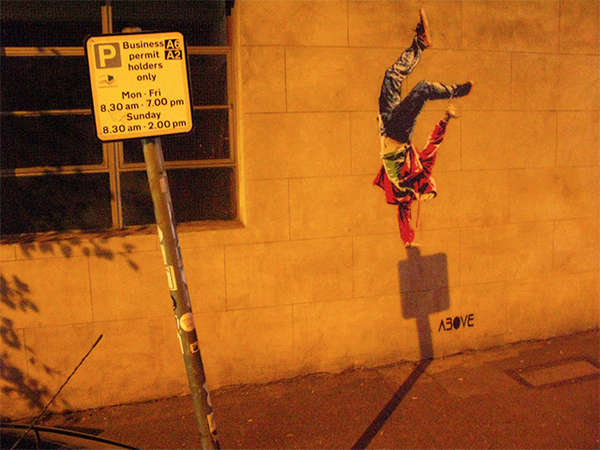 Timed Shadow Street Art