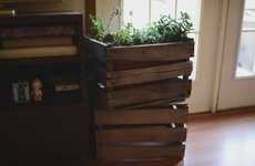 Rustic Wooden Crate Planters