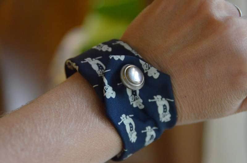 Upcycled Necktie Bangles