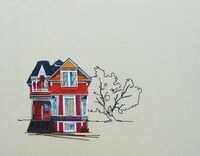 Embroidered Architecture Art Image 8