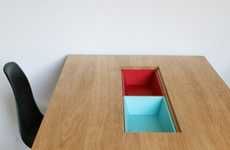 Sleek Compartmentalized Tables