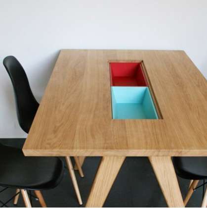 Sleek Compartmentalized Tables