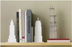 Silhouetted City Bookends