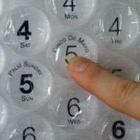 Bubble Wrap Calendar