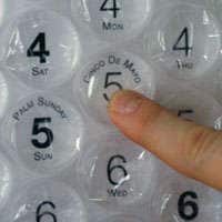 Bubble Wrap Calendar