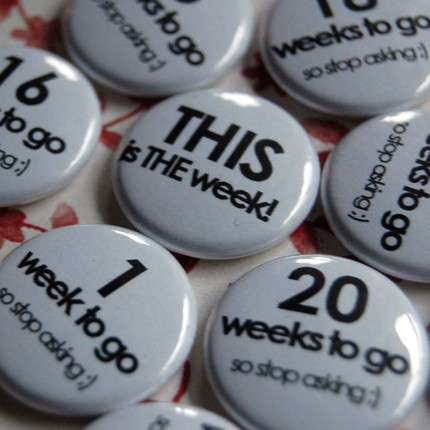 Mother To Be Countdown Pins