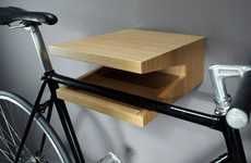 Minimalist Handcrafted Bike Shelves