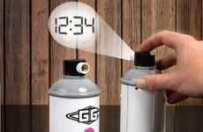 Spray Can Projection Clocks