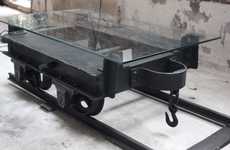 Upcycled Mining Cart Furniture