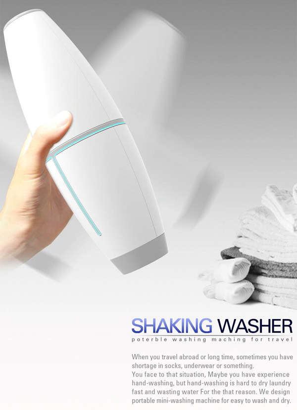 Shake-Powered Portable Washers