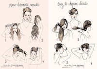 Elegantly Illustrated Hair Tutorials Image 3