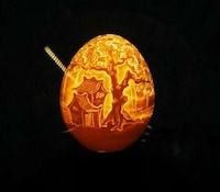 Intricate Illuminated Egg Artwork Image 4