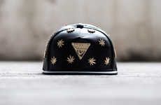Studded Cannabis Snapback Couture