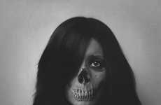Eerie Skull-Infused Portraits