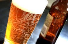 Etched Glass Map Pints