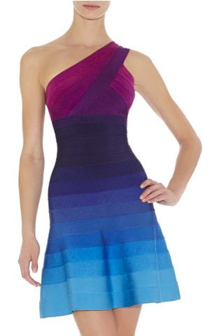 Chic Ombre Bandage Dresses