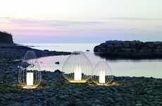 Elegant Wireframe Outdoor Lamps