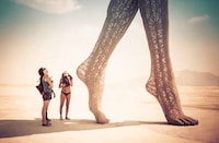 Graceful Giant Female Sculptures Image 2