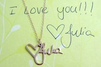 Custom Handwriting Necklaces Image 2