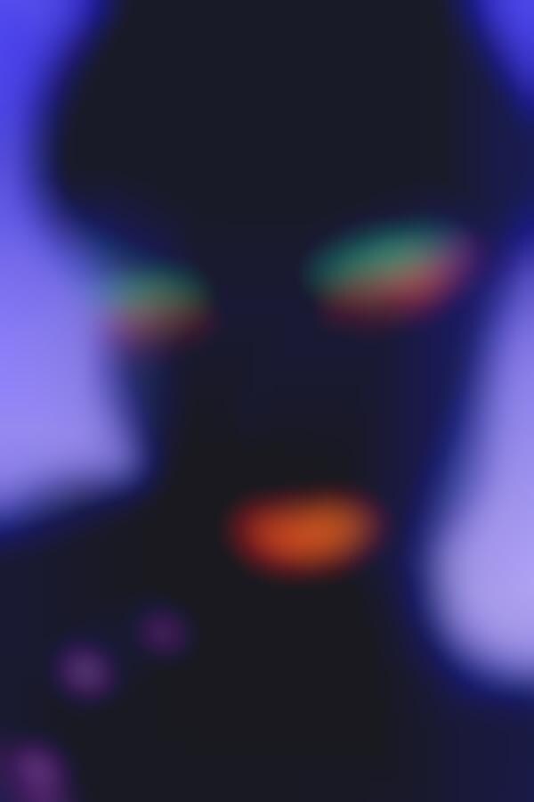 Glowing Neon Face Photography