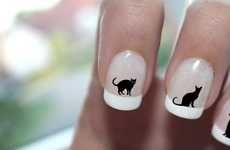 Feline Silhouette Manicures