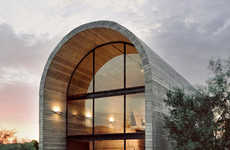 Minimalist Rounded Concrete Studios