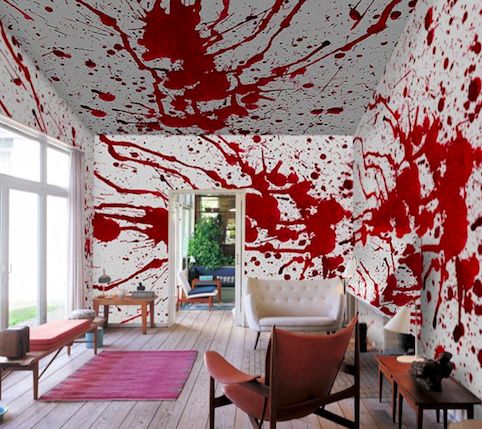 Blood-Splattered Wall Murals