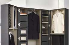 Elegant Leather Wardrobe Units