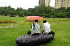 Inflatable Rain-Soaking Benches