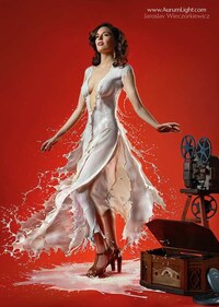 Milk-Splashed Pinup Girls Image 6