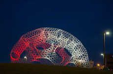 Illuminated Atomic Pavilions