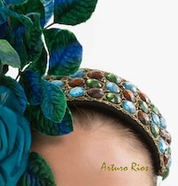 Flamboyant Floral Headpieces Image 4