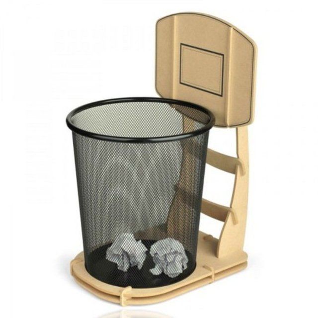 Three-Point Trash Baskets