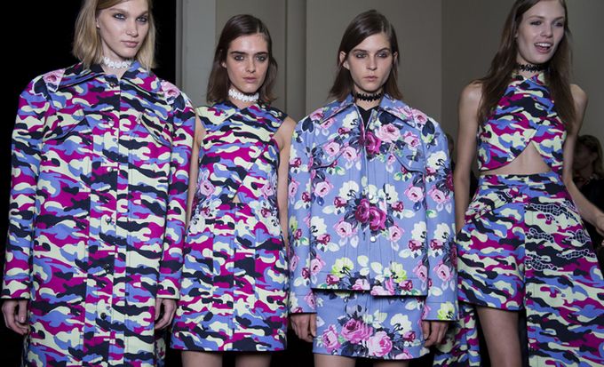 Clashing Print Sportswear