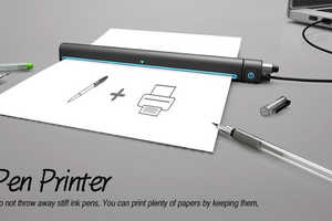 Ballpoint Pen Printers: The Pen Printer Makes Use of Discarded Writing ...